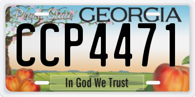 GA license plate CCP4471
