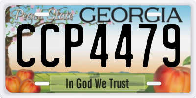 GA license plate CCP4479