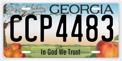 GA license plate CCP4483