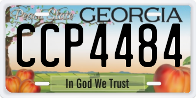 GA license plate CCP4484