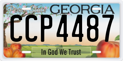 GA license plate CCP4487