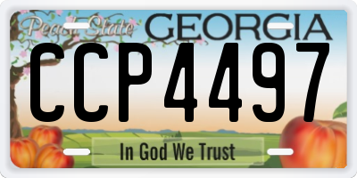GA license plate CCP4497