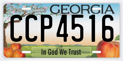 GA license plate CCP4516