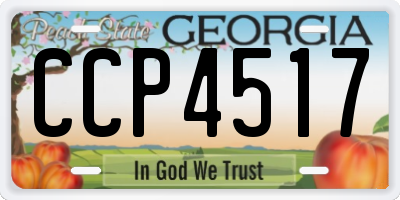 GA license plate CCP4517