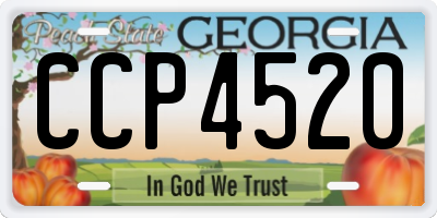 GA license plate CCP4520