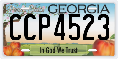 GA license plate CCP4523
