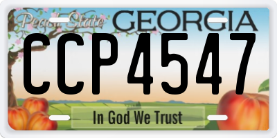 GA license plate CCP4547