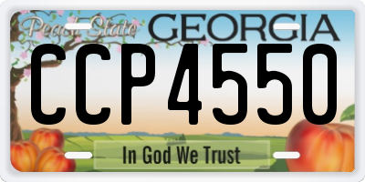 GA license plate CCP4550