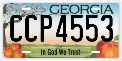 GA license plate CCP4553
