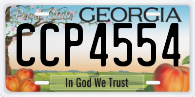 GA license plate CCP4554