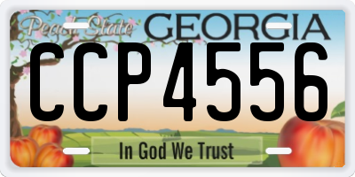 GA license plate CCP4556