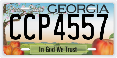 GA license plate CCP4557