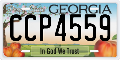 GA license plate CCP4559