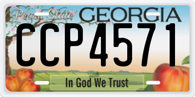 GA license plate CCP4571