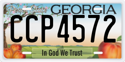 GA license plate CCP4572