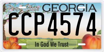 GA license plate CCP4574