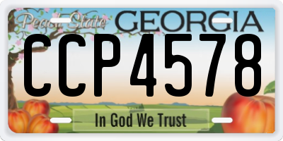 GA license plate CCP4578
