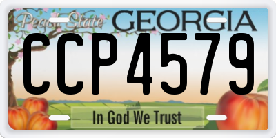 GA license plate CCP4579