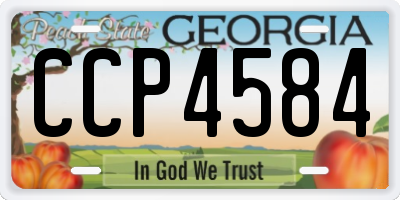 GA license plate CCP4584
