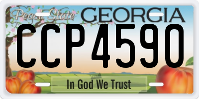 GA license plate CCP4590