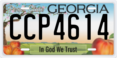 GA license plate CCP4614