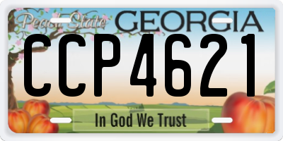 GA license plate CCP4621