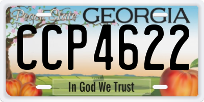 GA license plate CCP4622