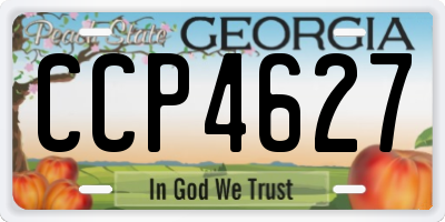 GA license plate CCP4627