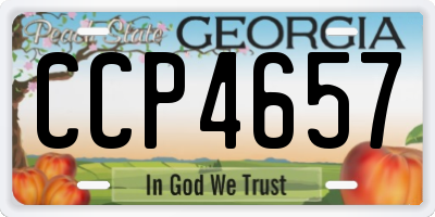 GA license plate CCP4657