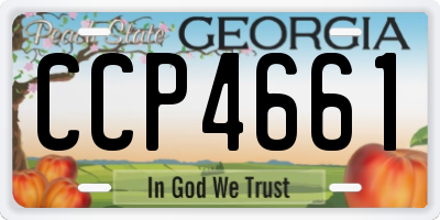 GA license plate CCP4661