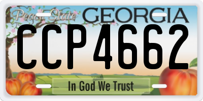 GA license plate CCP4662
