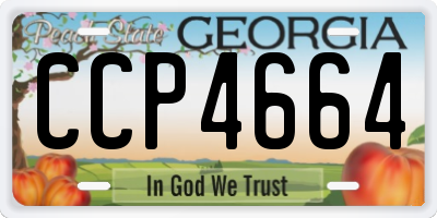 GA license plate CCP4664