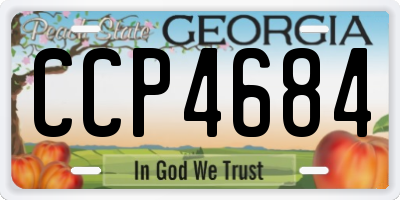GA license plate CCP4684