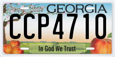 GA license plate CCP4710