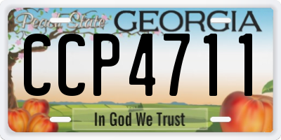 GA license plate CCP4711