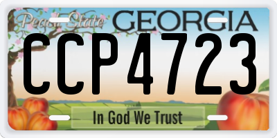 GA license plate CCP4723
