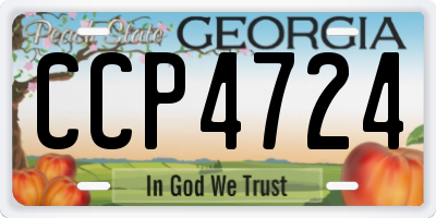 GA license plate CCP4724