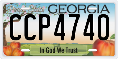 GA license plate CCP4740