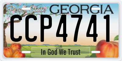 GA license plate CCP4741
