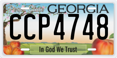 GA license plate CCP4748
