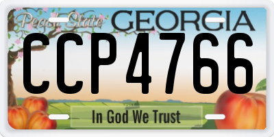GA license plate CCP4766