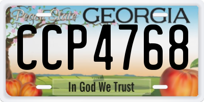 GA license plate CCP4768