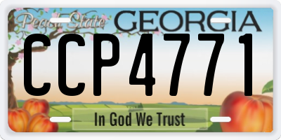 GA license plate CCP4771