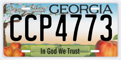 GA license plate CCP4773