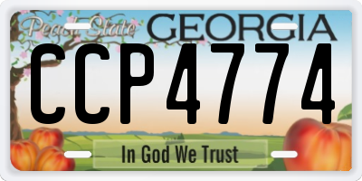 GA license plate CCP4774