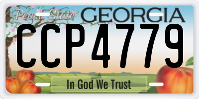 GA license plate CCP4779