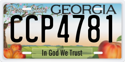 GA license plate CCP4781