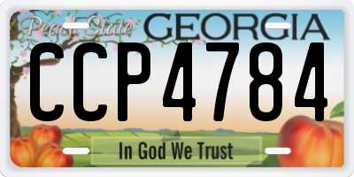 GA license plate CCP4784