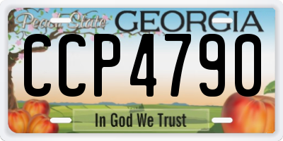 GA license plate CCP4790