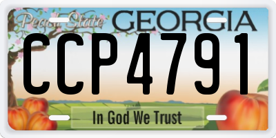 GA license plate CCP4791